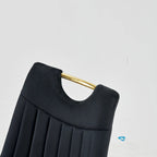 Sedie da pranzo senza braccioli Gold+Black 23.22 con eleganti gambe dorate (set da 4)