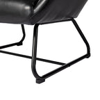 Set di 2 Poltrone Accent Wingback in Similpelle con Altezza di 35,5" e Gambe in Metallo