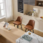 Set di 2 sgabelli da bar girevoli, sgabelli da bar altezza bancone con schienale e gambe in legno, sedie imbottite per isola cucina