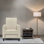 Poltrona reclinabile a spinta Seduta compatta per home theater con braccioli e poggiapiedi regolabile, perfetta per piccoli spazi