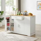 Isola da Cucina da 53 Pollici con Cassetti e Pattumiera Integrata Design Modern Farmhouse per Cucina e Sala da Pranzo.