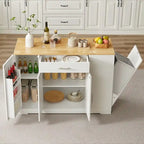 Isola da Cucina da 53 Pollici con Cassetti e Pattumiera Integrata Design Modern Farmhouse per Cucina e Sala da Pranzo.
