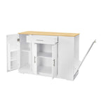 Isola da Cucina da 53 Pollici con Cassetti e Pattumiera Integrata Design Modern Farmhouse per Cucina e Sala da Pranzo.