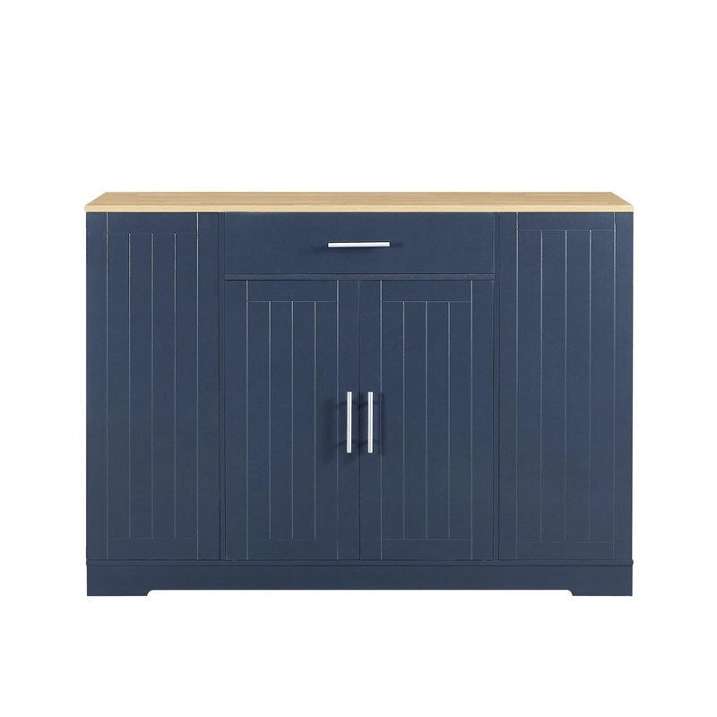Isola da Cucina da 53 Pollici con Cassetti e Pattumiera Integrata Design Modern Farmhouse per Cucina e Sala da Pranzo.