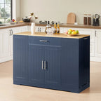 Isola da Cucina da 53 Pollici con Cassetti e Pattumiera Integrata Design Modern Farmhouse per Cucina e Sala da Pranzo.