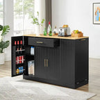 Isola da Cucina da 53 Pollici con Cassetti e Pattumiera Integrata Design Modern Farmhouse per Cucina e Sala da Pranzo.