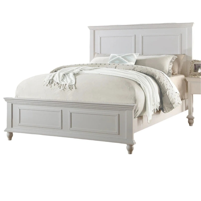 Letto matrimoniale king size in colore bianco Mobili da camera da letto Testiera con pannello alto Pediera in compensato 1 pz Telaio del letto