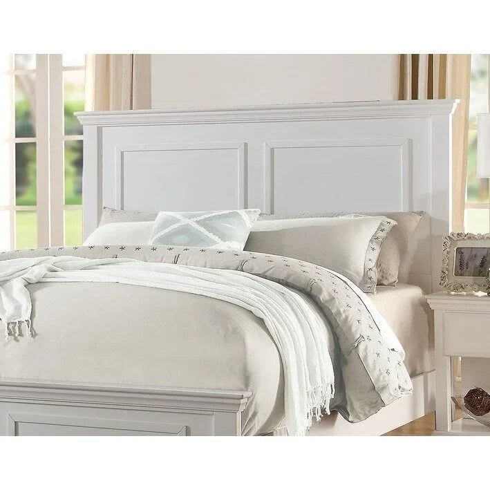 Letto matrimoniale king size in colore bianco Mobili da camera da letto Testiera con pannello alto Pediera in compensato 1 pz Telaio del letto