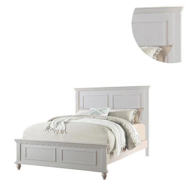 Letto matrimoniale king size in colore bianco Mobili da camera da letto Testiera con pannello alto Pediera in compensato 1 pz Telaio del letto