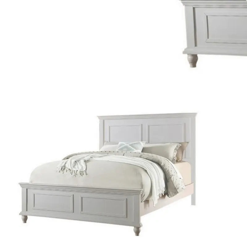 Letto matrimoniale king size in colore bianco Mobili da camera da letto Testiera con pannello alto Pediera in compensato 1 pz Telaio del letto