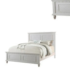 Letto matrimoniale king size in colore bianco Mobili da camera da letto Testiera con pannello alto Pediera in compensato 1 pz Telaio del letto