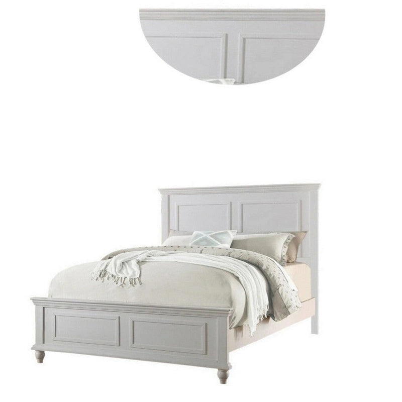 Letto matrimoniale king size in colore bianco Mobili da camera da letto Testiera con pannello alto Pediera in compensato 1 pz Telaio del letto