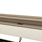 Divano letto imbottito singolo con contenitore e luci LED