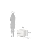 Comodino/Tavolino a 2 cassetti alto 43 cm