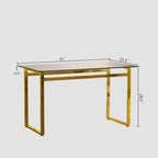 Tavolo da Pranzo Rettangolare in Vetro Minimalista