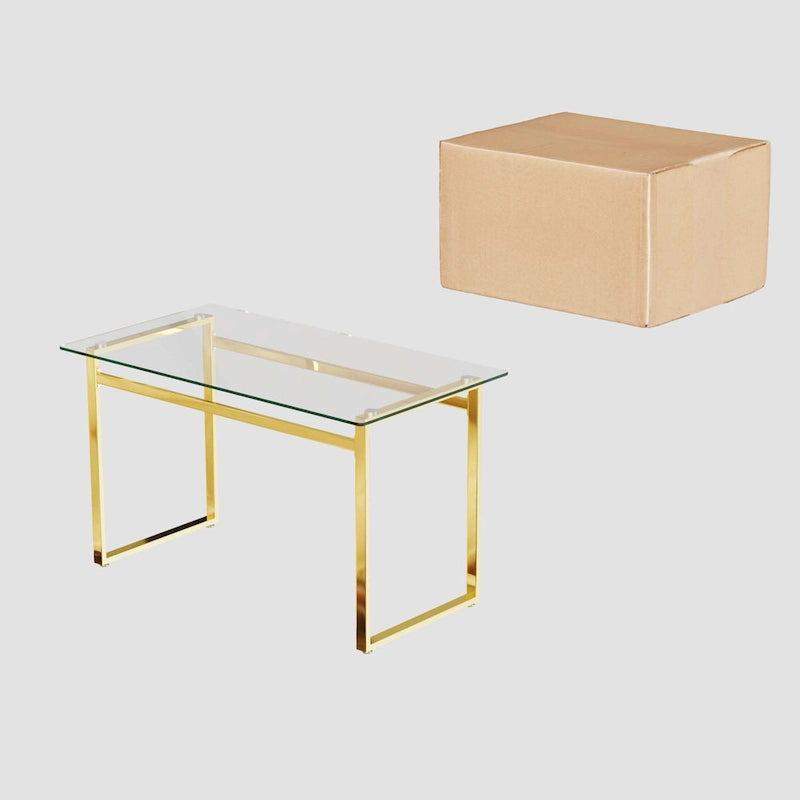 Tavolo da Pranzo Rettangolare in Vetro Minimalista