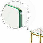 Tavolo da Pranzo Rettangolare in Vetro Minimalista