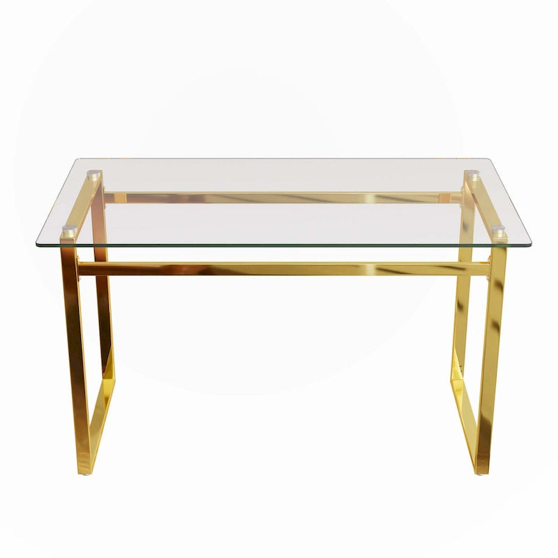 Tavolo da Pranzo Rettangolare in Vetro Minimalista