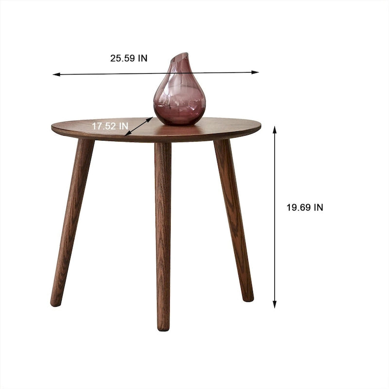 Tavolino da Salotto, Tavolino Basso 100% Top in Legno Massello di Rovere