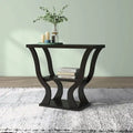 Tavolo console in stile Transizionale color Espresso da 99 cm con ripiano a giorno