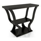 Tavolo console in stile Transizionale color Espresso da 99 cm con ripiano a giorno