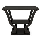 Tavolo console in stile Transizionale color Espresso da 99 cm con ripiano a giorno