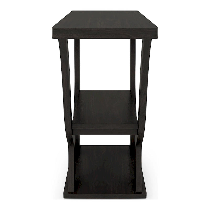 Tavolo console in stile Transizionale color Espresso da 99 cm con ripiano a giorno