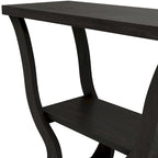 Tavolo console in stile Transizionale color Espresso da 99 cm con ripiano a giorno