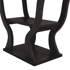Tavolo console in stile Transizionale color Espresso da 99 cm con ripiano a giorno