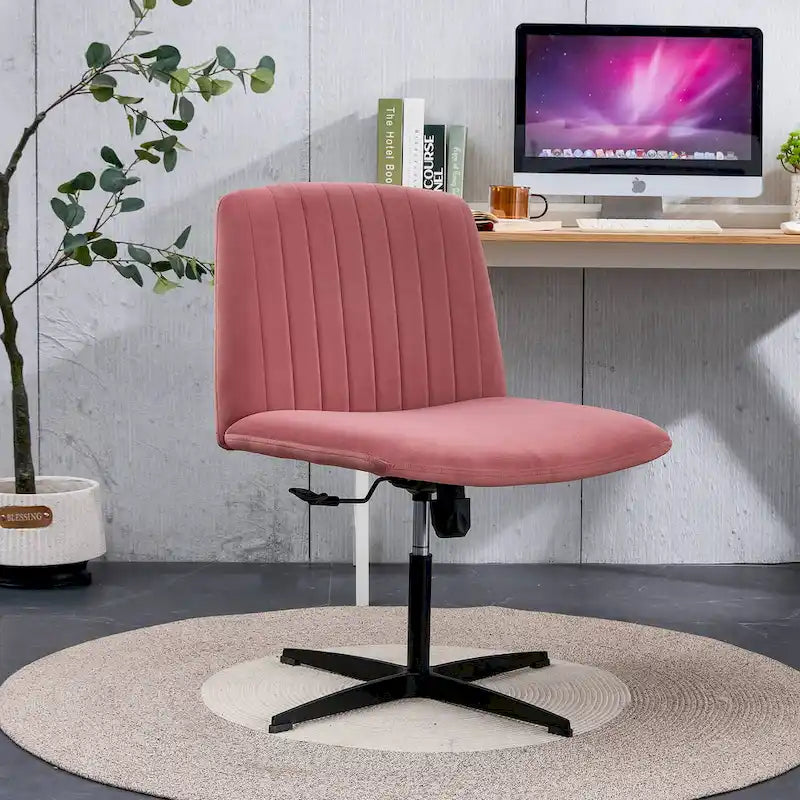 Sedia da ufficio girevole a 360° regolabile con base nera