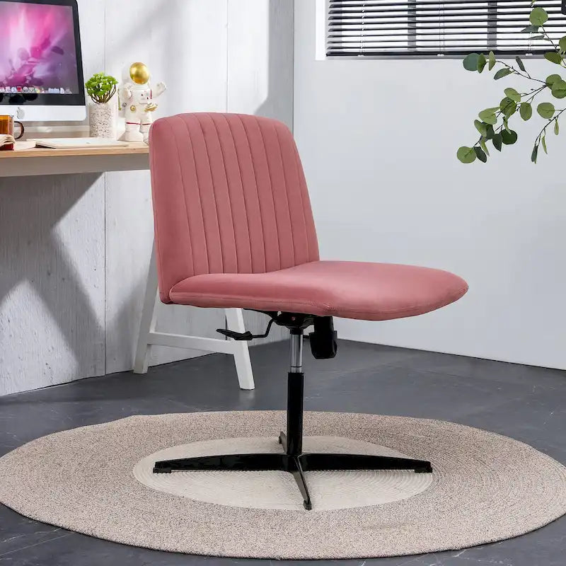 Sedia da ufficio girevole a 360° regolabile con base nera