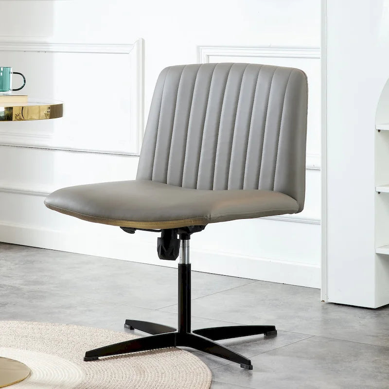 Sedia da ufficio girevole a 360° regolabile con base nera