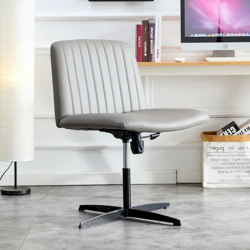 Sedia da ufficio girevole a 360° regolabile con base nera