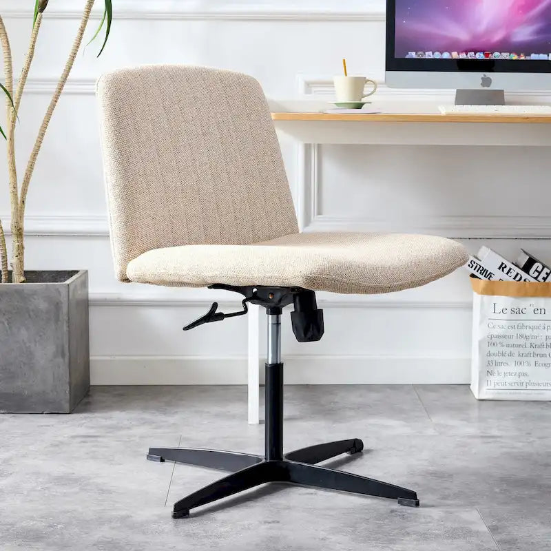 Sedia da ufficio girevole a 360° regolabile con base nera