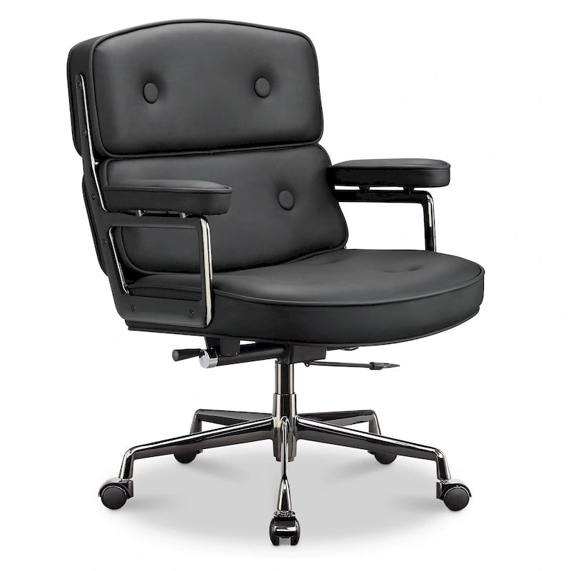 Sedia da ufficio ergonomica in pelle con altezza dello schienale regolabile Lobby Lumbar Support