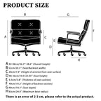 Sedia da ufficio ergonomica in pelle con altezza dello schienale regolabile Lobby Lumbar Support