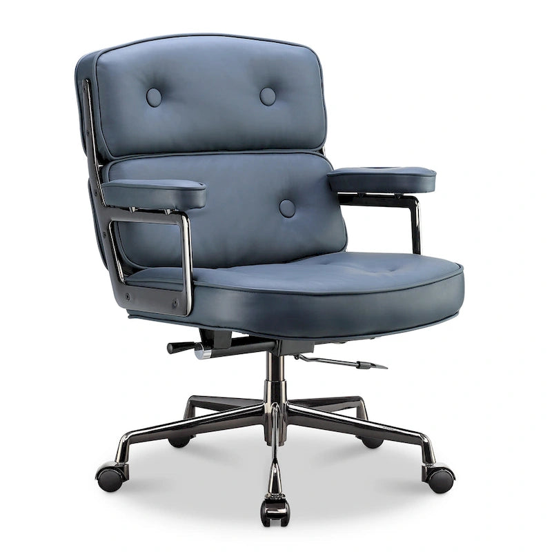 Sedia da ufficio ergonomica in pelle con altezza dello schienale regolabile Lobby Lumbar Support