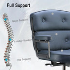 Sedia da ufficio ergonomica in pelle con altezza dello schienale regolabile Lobby Lumbar Support