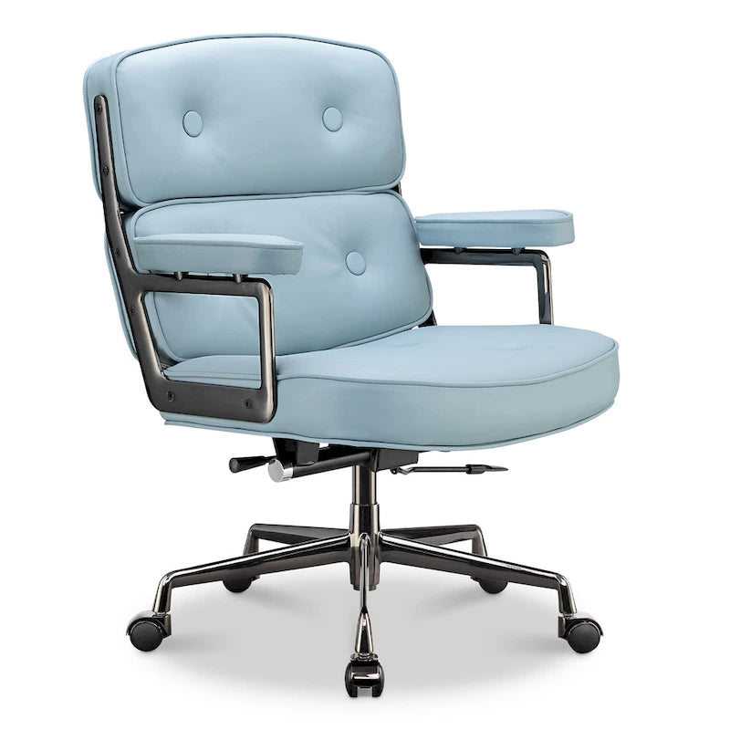 Sedia da ufficio ergonomica in pelle con altezza dello schienale regolabile Lobby Lumbar Support
