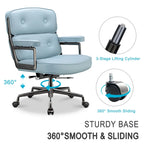 Sedia da ufficio ergonomica in pelle con altezza dello schienale regolabile Lobby Lumbar Support