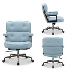 Sedia da ufficio ergonomica in pelle con altezza dello schienale regolabile Lobby Lumbar Support