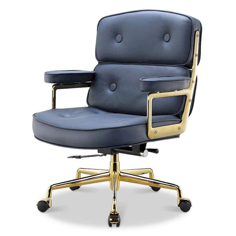 Sedia da ufficio ergonomica in pelle con altezza dello schienale regolabile Lobby Lumbar Support