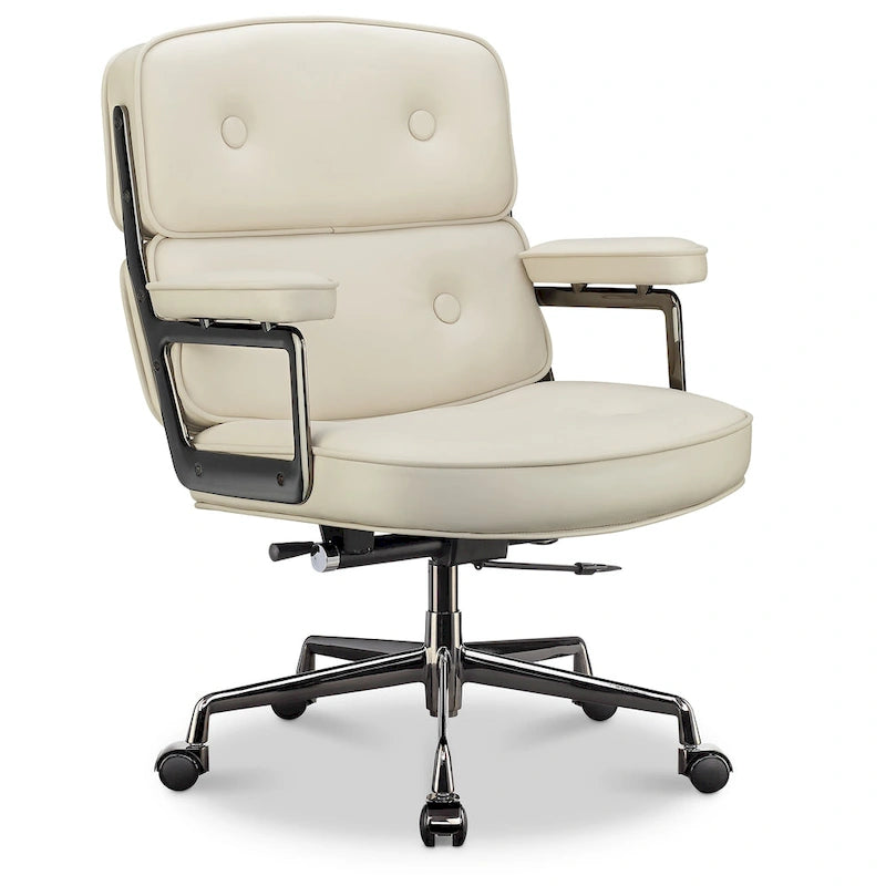 Sedia da ufficio ergonomica in pelle con altezza dello schienale regolabile Lobby Lumbar Support