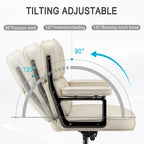Sedia da ufficio ergonomica in pelle con altezza dello schienale regolabile Lobby Lumbar Support