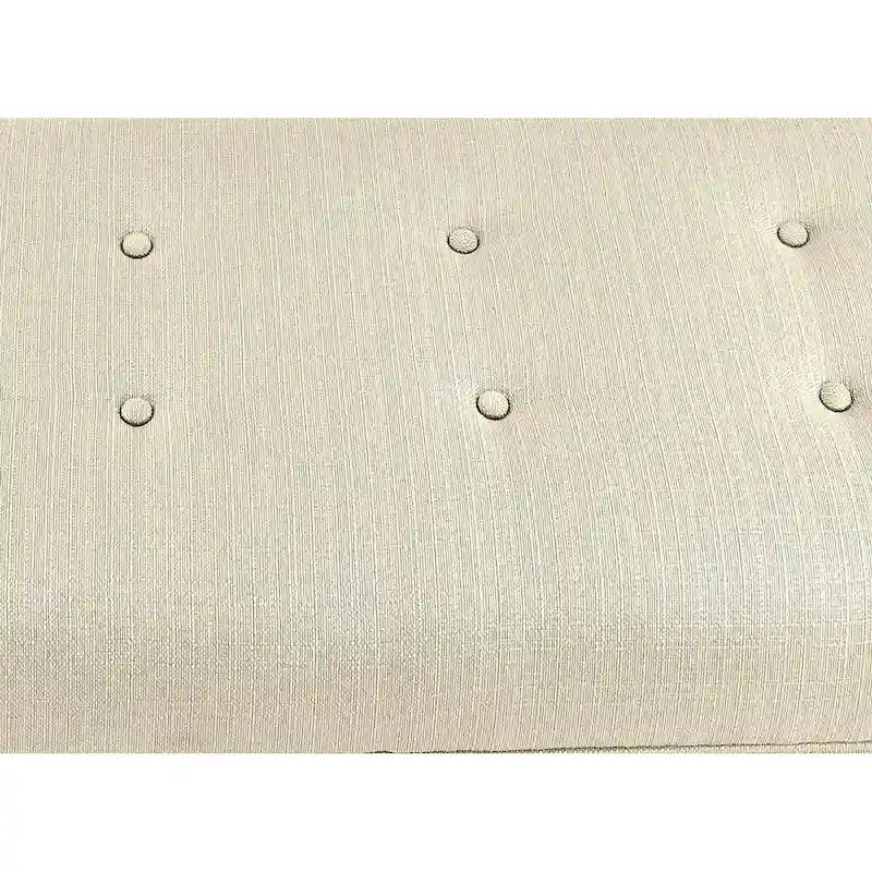 Panca contenitore in lino capitonné