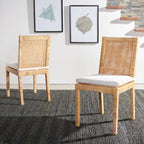  Jessye Cane Dining Room Chair with Cushion (Set of 2) - 21.7 W x 18.1 L x 38.6 H - 22W x 18D x 39H