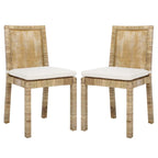 Sedia da pranzo Jessye Cane con cuscino (set da 2) - 21.7 L x 18.1 P x 38.6 A - 22W x 18D x 39H