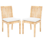 Sedia da pranzo Jessye Cane con cuscino (set da 2) - 21.7 L x 18.1 P x 38.6 A - 22W x 18D x 39H