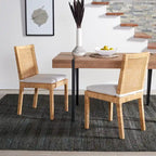 Sedia da pranzo Jessye Cane con cuscino (set da 2) - 21.7 L x 18.1 P x 38.6 A - 22W x 18D x 39H