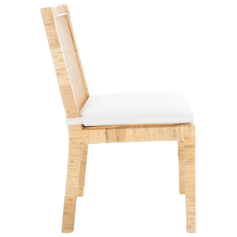 Sedia da pranzo Jessye Cane con cuscino (set da 2) - 21.7 L x 18.1 P x 38.6 A - 22W x 18D x 39H